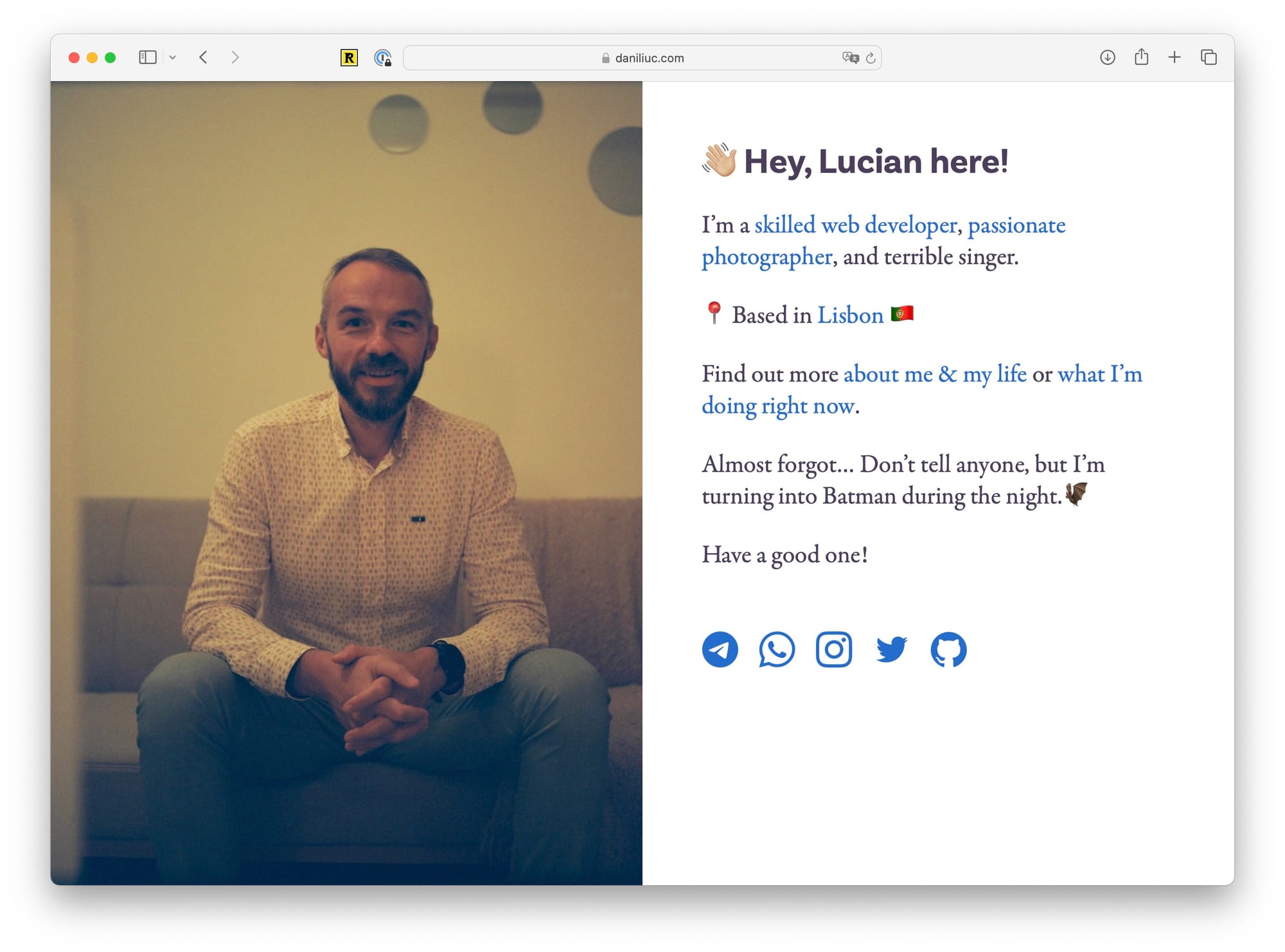 Homepage screenshot of the 2023 design
